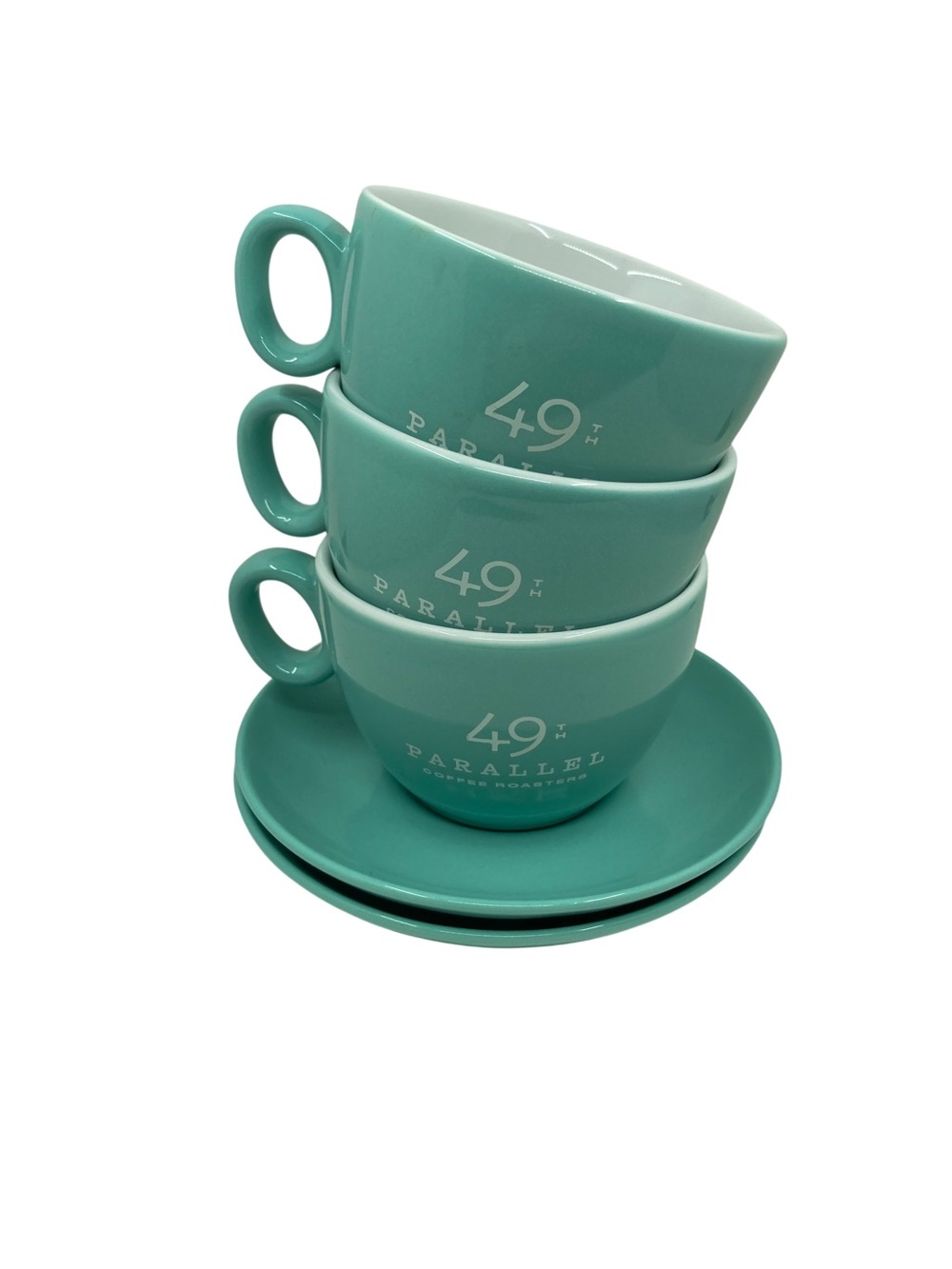 49th Parallel Coffee Roasters Cups and Saucers